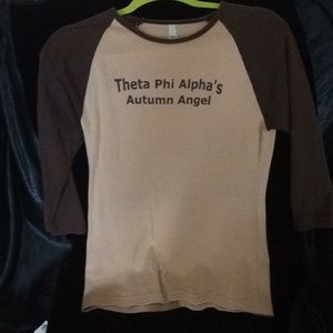 Theta Phi Alpha’s Autumn Angel 3/4 Sleeve Tee
